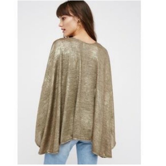 Free People Gold Age of Aquarius Kimono Top - Picture 5 of 16